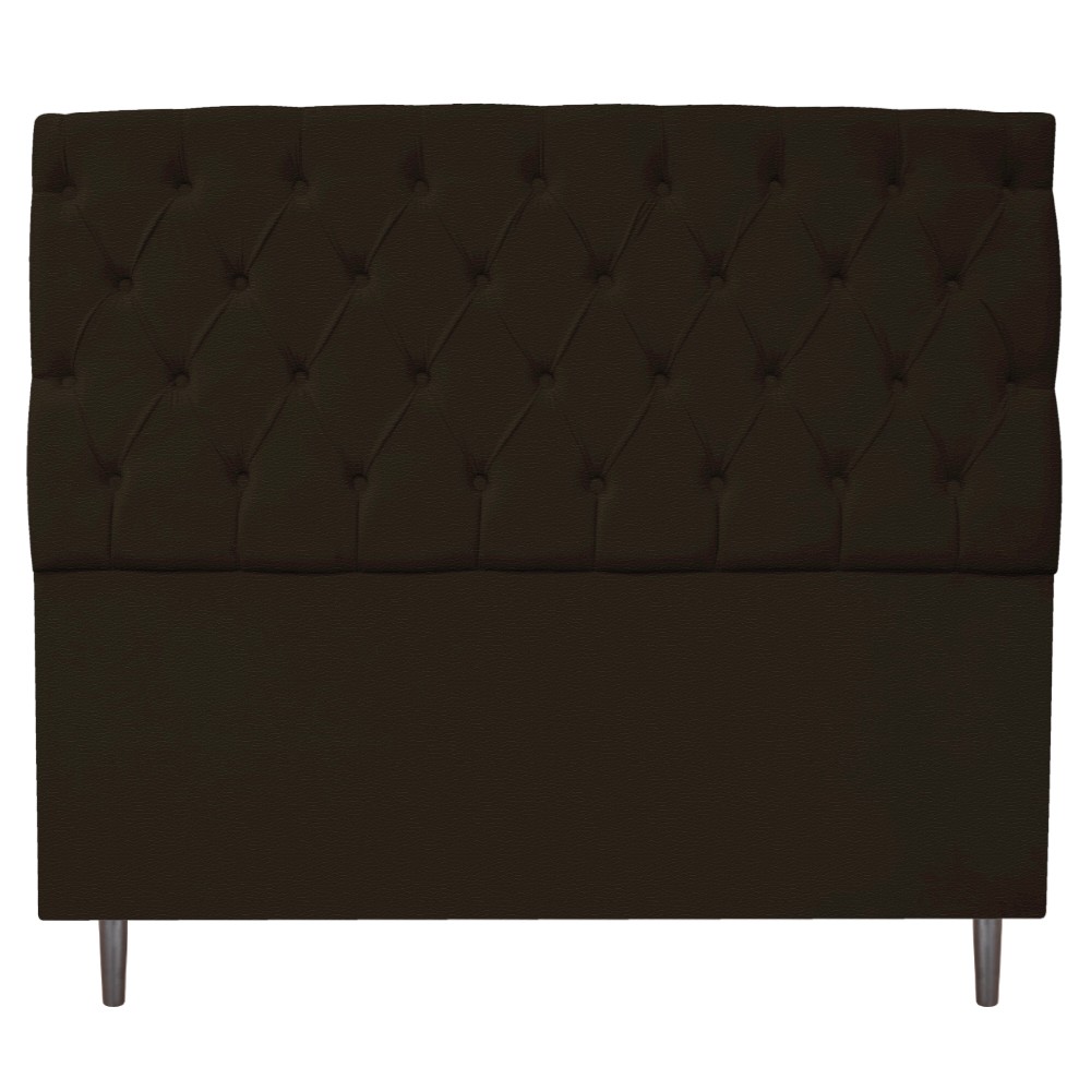 Kit Cabeceira e Calçadeira Liverpool 160 cm Queen Size Corano Marrom - Amarena Móveis