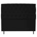 Kit Cabeceira e Calçadeira Liverpool 160 cm Queen Size Corano Preto - Amarena Móveis