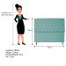 Kit Cabeceira e Calçadeira Liverpool 160 cm Queen Size Suede Azul Tiffany - Amarena Móveis