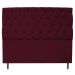 Kit Cabeceira e Calçadeira Liverpool 160 cm Queen Size Suede Bordô - Amarena Móveis