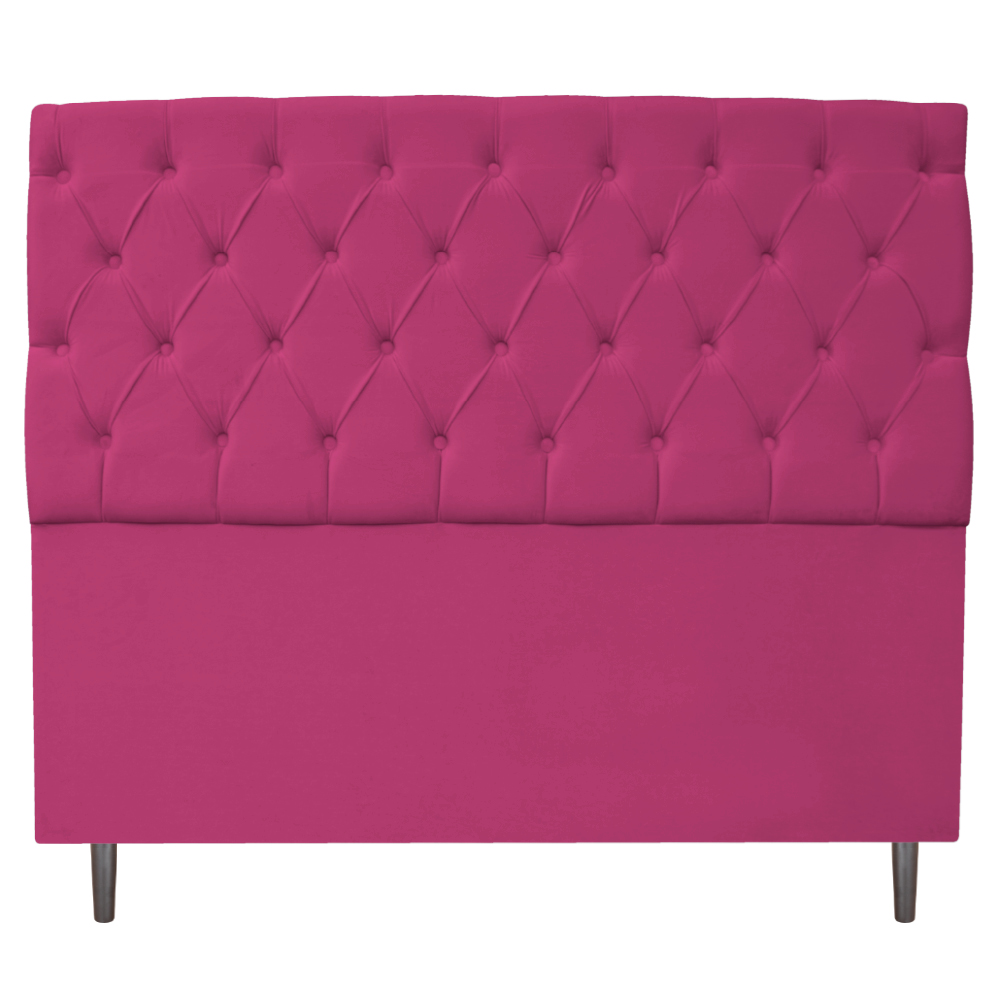 Kit Cabeceira e Calçadeira Liverpool 160 cm Queen Size Suede Pink - Amarena Móveis