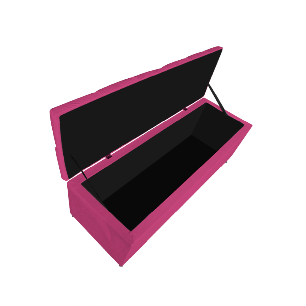 Kit Cabeceira e Calçadeira Liverpool 160 cm Queen Size Suede Pink - Amarena Móveis