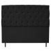 Kit Cabeceira e Calçadeira Liverpool 160 cm Queen Size Suede Preto - Amarena Móveis