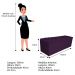 Kit Cabeceira e Calçadeira Liverpool 160 cm Queen Size Suede Roxo - Amarena Móveis