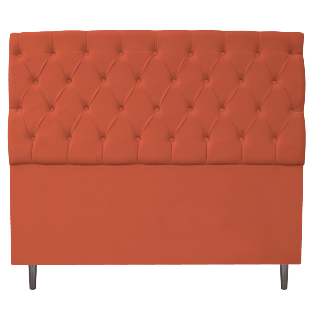 Kit Cabeceira e Calçadeira Liverpool 160 cm Queen Size Suede Terracota - Amarena Móveis