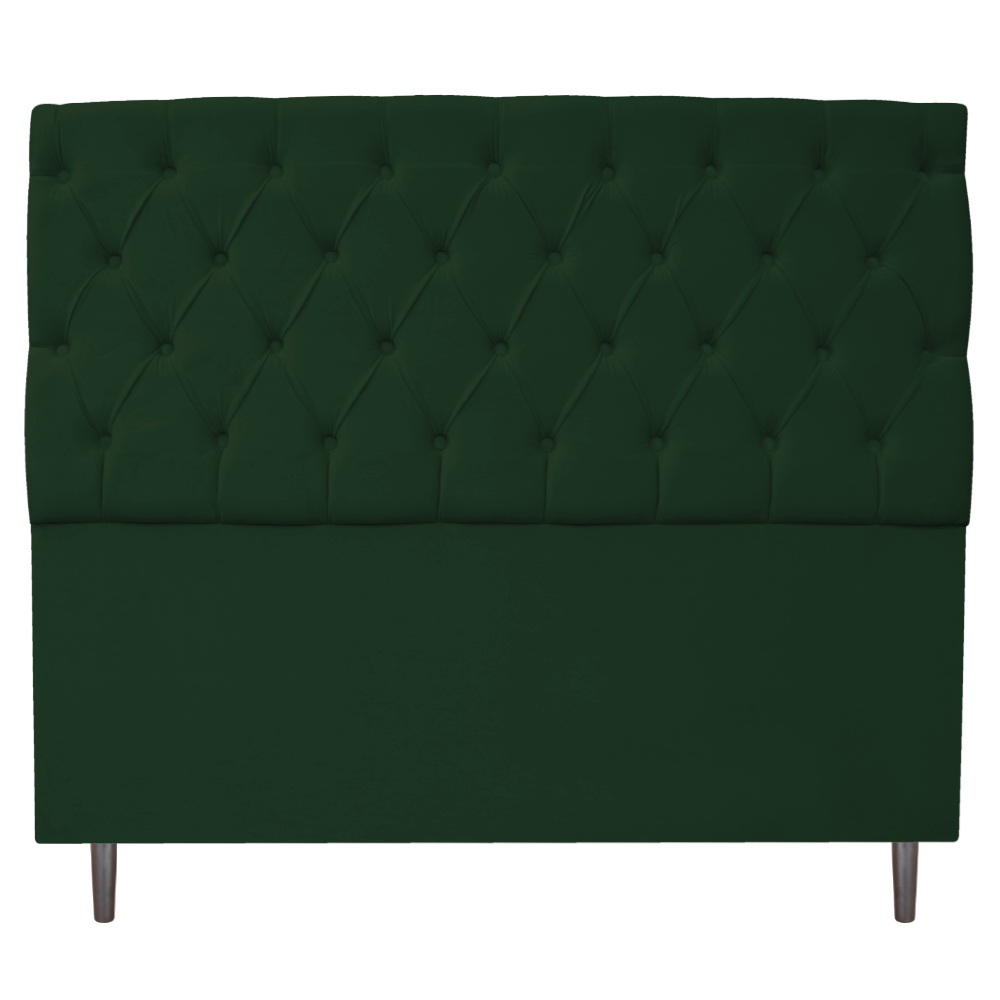 Kit Cabeceira e Calçadeira Liverpool 160 cm Queen Size Suede Verde - Amarena Móveis