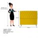Kit Cabeceira e Calçadeira Liverpool 195 cm King Size Suede Amarelo - Amarena Móveis