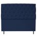 Kit Cabeceira e Calçadeira Liverpool 195 cm King Size Suede Azul Marinho - Amarena Móveis