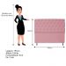 Kit Cabeceira e Calçadeira Liverpool 195 cm King Size Suede Rosa Bebê - Amarena Móveis