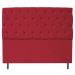 Kit Cabeceira e Calçadeira Liverpool 195 cm King Size Suede Vermelho - Amarena Móveis