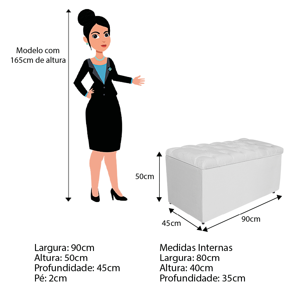 Kit Cabeceira e Calçadeira Liverpool 90 cm Solteiro Corano Branco - Amarena Móveis