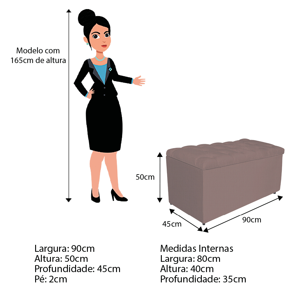 Kit Cabeceira e Calçadeira Liverpool 90 cm Solteiro Linho Rosê - Amarena Móveis