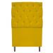 Kit Cabeceira e Calçadeira Liverpool 90 cm Solteiro Suede Amarelo - Amarena Móveis