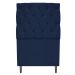 Kit Cabeceira e Calçadeira Liverpool 90 cm Solteiro Suede Azul Marinho - Amarena Móveis
