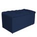 Kit Cabeceira e Calçadeira Liverpool 90 cm Solteiro Suede Azul Marinho - Amarena Móveis