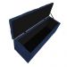 Kit Cabeceira e Calçadeira Liverpool 90 cm Solteiro Suede Azul Marinho - Amarena Móveis