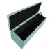 Kit Cabeceira e Calçadeira Liverpool 90 cm Solteiro Suede Azul Tiffany - Amarena Móveis