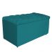 Kit Cabeceira e Calçadeira Liverpool 90 cm Solteiro Suede Azul Turquesa - Amarena Móveis