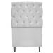 Kit Cabeceira e Calçadeira Liverpool 90 cm Solteiro Suede Branco - Amarena Móveis