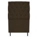 Kit Cabeceira e Calçadeira Liverpool 90 cm Solteiro Suede Marrom - Amarena Móveis