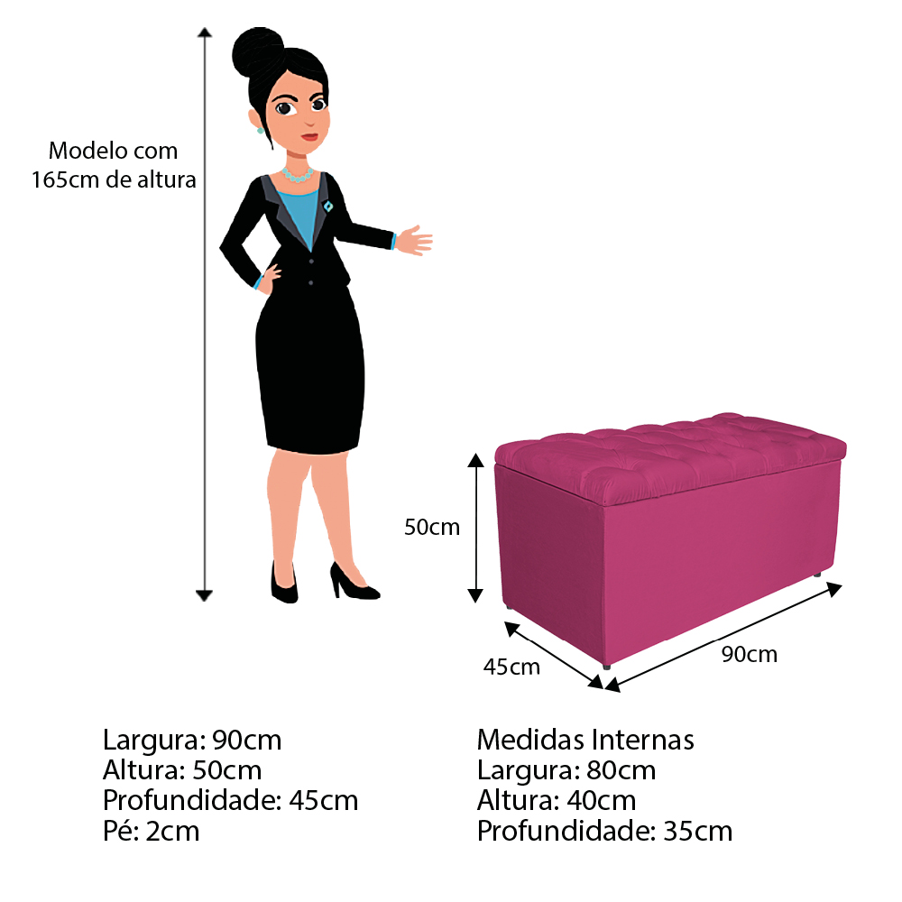 Kit Cabeceira e Calçadeira Liverpool 90 cm Solteiro Suede Pink - Amarena Móveis