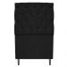 Kit Cabeceira e Calçadeira Liverpool 90 cm Solteiro Suede Preto - Amarena Móveis