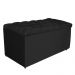 Kit Cabeceira e Calçadeira Liverpool 90 cm Solteiro Suede Preto - Amarena Móveis