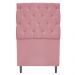 Kit Cabeceira e Calçadeira Liverpool 90 cm Solteiro Suede Rosa Bebê - Amarena Móveis