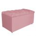 Kit Cabeceira e Calçadeira Liverpool 90 cm Solteiro Suede Rosa Bebê - Amarena Móveis
