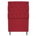 Kit Cabeceira e Calçadeira Liverpool 90 cm Solteiro Suede Vermelho - Amarena Móveis