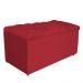 Kit Cabeceira e Calçadeira Liverpool 90 cm Solteiro Suede Vermelho - Amarena Móveis