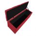 Kit Cabeceira e Calçadeira Liverpool 90 cm Solteiro Suede Vermelho - Amarena Móveis