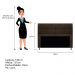 Kit Cabeceira e Calçadeira Munique 140 cm Casal Corano Marrom - Amarena Móveis