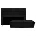 Kit Cabeceira e Calçadeira Munique 140 cm Casal Corano Preto - Amarena Móveis