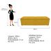 Kit Cabeceira e Calçadeira Munique 140 cm Casal Suede Amarelo - Amarena Móveis