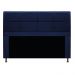 Kit Cabeceira e Calçadeira Munique 140 cm Casal Suede Azul Marinho - Amarena Móveis