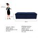Kit Cabeceira e Calçadeira Munique 140 cm Casal Suede Azul Marinho - Amarena Móveis