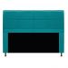 Kit Cabeceira e Calçadeira Munique 140 cm Casal Suede Azul Turquesa - Amarena Móveis