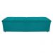 Kit Cabeceira e Calçadeira Munique 140 cm Casal Suede Azul Turquesa - Amarena Móveis