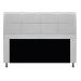 Kit Cabeceira e Calçadeira Munique 140 cm Casal Suede Branco - Amarena Móveis