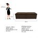 Kit Cabeceira e Calçadeira Munique 140 cm Casal Suede Marrom - Amarena Móveis
