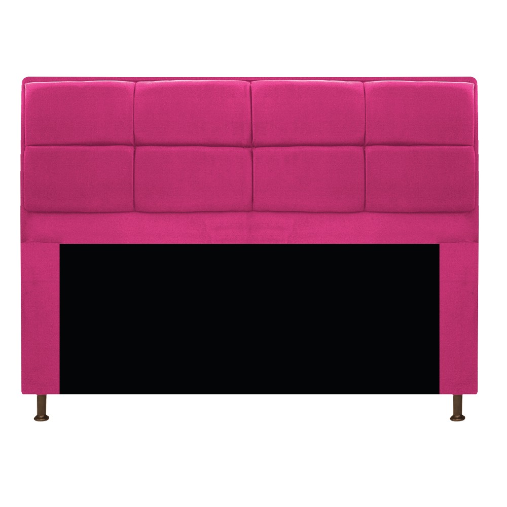 Kit Cabeceira e Calçadeira Munique 140 cm Casal Suede Pink - Amarena Móveis