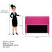 Kit Cabeceira e Calçadeira Munique 140 cm Casal Suede Pink - Amarena Móveis