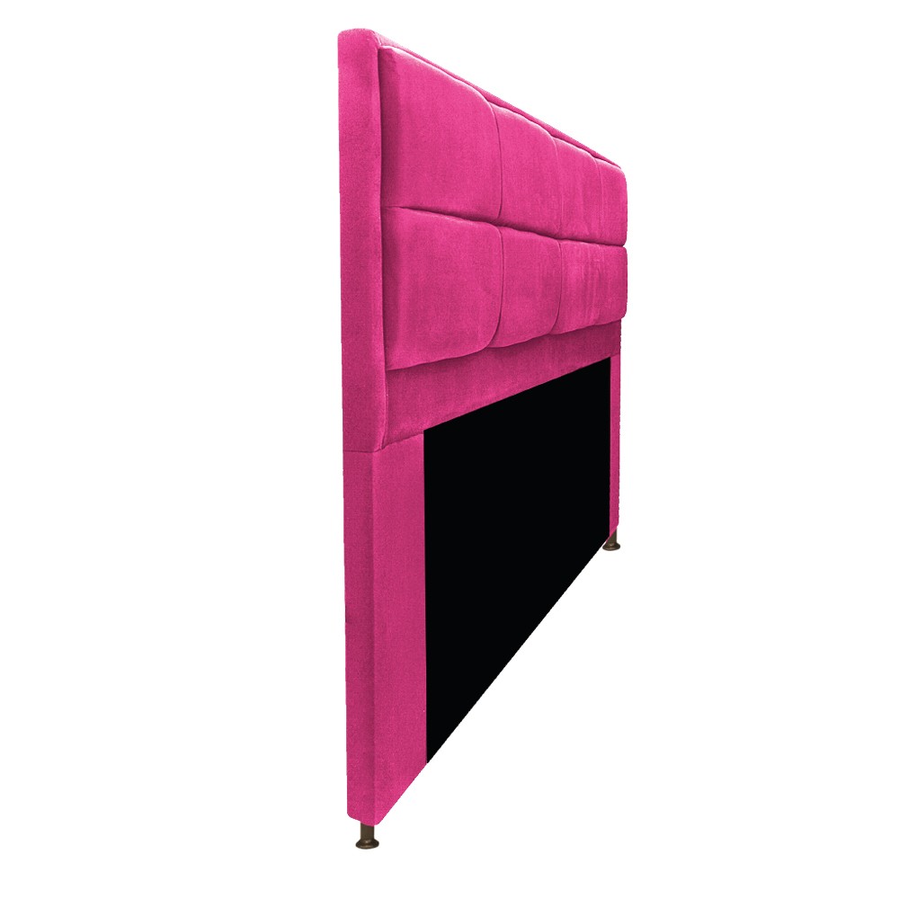 Kit Cabeceira e Calçadeira Munique 140 cm Casal Suede Pink - Amarena Móveis
