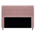 Kit Cabeceira e Calçadeira Munique 140 cm Casal Suede Rosê - Amarena Móveis