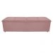 Kit Cabeceira e Calçadeira Munique 140 cm Casal Suede Rosê - Amarena Móveis