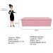 Kit Cabeceira e Calçadeira Munique 140 cm Casal Suede Rosa Bebê - Amarena Móveis