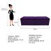 Kit Cabeceira e Calçadeira Munique 140 cm Casal Suede Roxo - Amarena Móveis