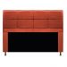 Kit Cabeceira e Calçadeira Munique 140 cm Casal Suede Terracota - Amarena Móveis