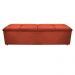 Kit Cabeceira e Calçadeira Munique 140 cm Casal Suede Terracota - Amarena Móveis